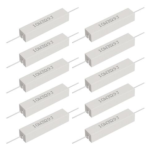 Cement Resistor, 10PCS 10W 120 Ohm 5% Axial Lead Wire Resistor White Wound Fixed Ceramic Resistors Wirewound Power Resistors Flame Heat Moisture Resistance Precharge Horizontal Resistors in Saudi Arabia