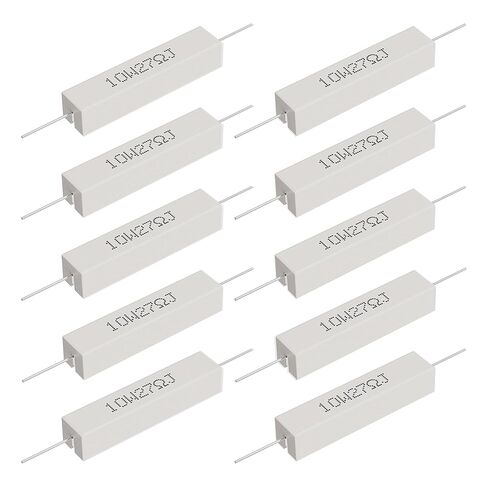 Cement Resistor, 10PCS 10W 120 Ohm 5% Axial Lead Wire Resistor White Wound Fixed Ceramic Resistors Wirewound Power Resistors Flame Heat Moisture Resistance Precharge Horizontal Resistors in Saudi Arabia