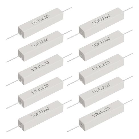 Cement Resistor, 10PCS 10W 120 Ohm 5% Axial Lead Wire Resistor White Wound Fixed Ceramic Resistors Wirewound Power Resistors Flame Heat Moisture Resistance Precharge Horizontal Resistors in Saudi Arabia