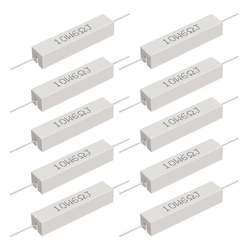 Cement Resistor, 10PCS 10W 120 Ohm 5% Axial Lead Wire Resistor White Wound Fixed Ceramic Resistors Wirewound Power Resistors Flame Heat Moisture Resistance Precharge Horizontal Resistors in Saudi Arabia