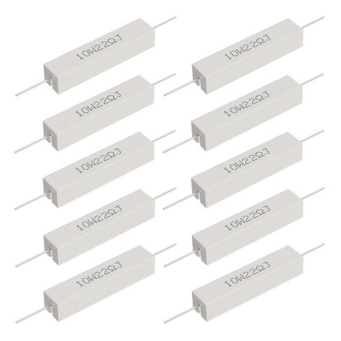 Cement Resistor, 10PCS 10W 120 Ohm 5% Axial Lead Wire Resistor White Wound Fixed Ceramic Resistors Wirewound Power Resistors Flame Heat Moisture Resistance Precharge Horizontal Resistors in Saudi Arabia