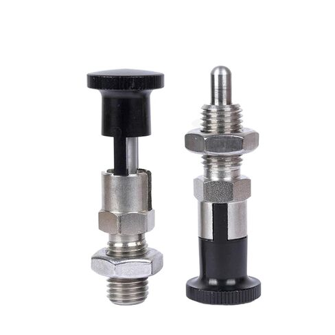 VCN210-CNK Stainless Steel Self-Lock Indexing Plungers Black Aluminum Spherical Shape Locating Pins with Nut 1Pcs(VCN210-CNK-M10-S) in Kuwait