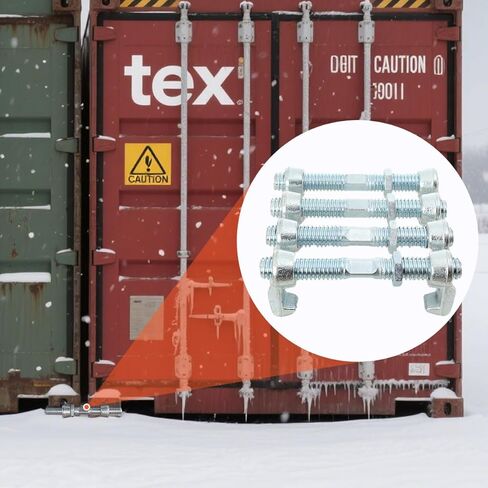 4 Pack Heavy Duty Shipping Container Clamps 280mm Carbon Steel Bridge Fitting Connector Kit, Hot-Dip Galvanized Screw Clamps for 20ft/40ft ISO Containers, Modular Homes & Sea Cargo Securing (11 inch) in Kuwait