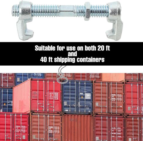 4 Pack Heavy Duty Shipping Container Clamps 280mm Carbon Steel Bridge Fitting Connector Kit, Hot-Dip Galvanized Screw Clamps for 20ft/40ft ISO Containers, Modular Homes & Sea Cargo Securing (11 inch) in Kuwait