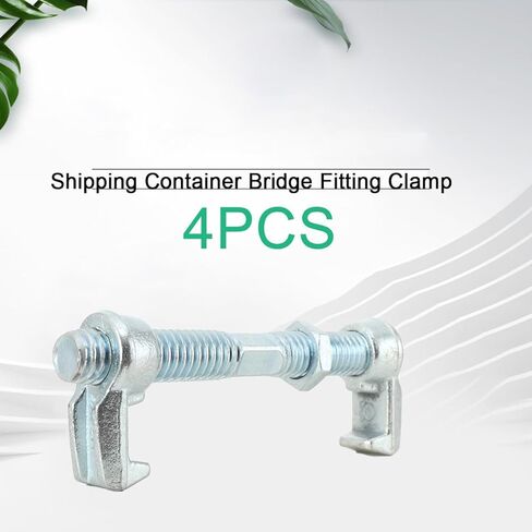 4 Pack Heavy Duty Shipping Container Clamps 280mm Carbon Steel Bridge Fitting Connector Kit, Hot-Dip Galvanized Screw Clamps for 20ft/40ft ISO Containers, Modular Homes & Sea Cargo Securing (11 inch) in Kuwait