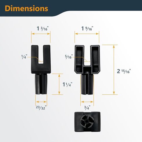 POWERTEC Parallel Clamp Positioning Blocks, 4-Pack – Stable Base for Clamping & Gluing, Fits 3/4" Dog Holes, Compatible with Most Standard Parallel Clamps (72157) in Saudi Arabia