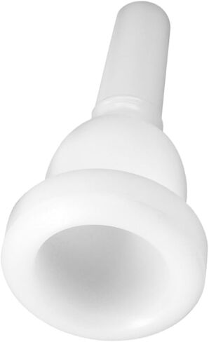 Luxshiny Plastic Tuba Mouthpiece with 39mm Large Rim and 13mm Small Rim, White Brass Instrument Accessory for Beginners and Practice, Replacement Tuba Mouthpiece for Performance in Kuwait