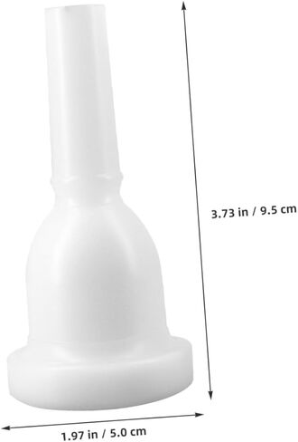 Luxshiny Plastic Tuba Mouthpiece with 39mm Large Rim and 13mm Small Rim, White Brass Instrument Accessory for Beginners and Practice, Replacement Tuba Mouthpiece for Performance in Kuwait