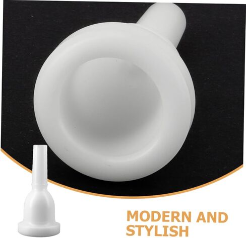 Luxshiny Plastic Tuba Mouthpiece with 39mm Large Rim and 13mm Small Rim, White Brass Instrument Accessory for Beginners and Practice, Replacement Tuba Mouthpiece for Performance in Kuwait
