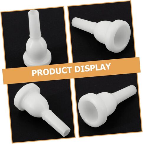 Luxshiny Plastic Tuba Mouthpiece with 39mm Large Rim and 13mm Small Rim, White Brass Instrument Accessory for Beginners and Practice, Replacement Tuba Mouthpiece for Performance in Kuwait
