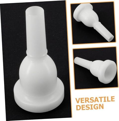 Luxshiny Plastic Tuba Mouthpiece with 39mm Large Rim and 13mm Small Rim, White Brass Instrument Accessory for Beginners and Practice, Replacement Tuba Mouthpiece for Performance in Kuwait