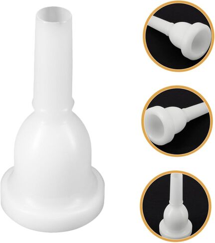 Luxshiny Plastic Tuba Mouthpiece with 39mm Large Rim and 13mm Small Rim, White Brass Instrument Accessory for Beginners and Practice, Replacement Tuba Mouthpiece for Performance in Kuwait