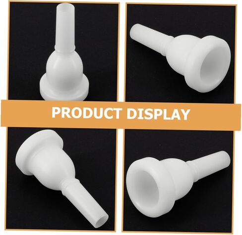 Milisten Tuba Mouthpiece Replacement with 39mm Large Bore and 13mm Small Bore, White Plastic Brass Instrument Accessory for Beginners and Performance Practice in Saudi Arabia