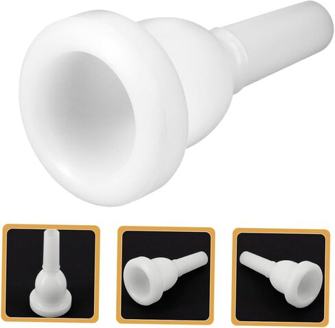 Milisten Tuba Mouthpiece Replacement with 39mm Large Bore and 13mm Small Bore, White Plastic Brass Instrument Accessory for Beginners and Performance Practice in Saudi Arabia