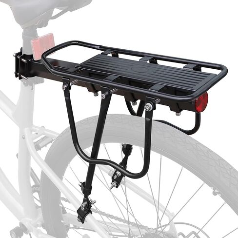 MEGHNA Bike Rear Rack Large Capacity Stable Bike Rear Cargo Detachable Universal Fit for Most Bikes Easy to Install with Reflector for Mountain Bike Road Bike Cruiser Bike etc. in Saudi Arabia