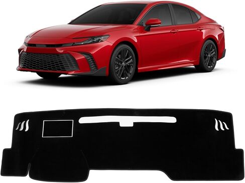 KUST Car Dash Cover for Toyota Camry 2025-2026 Left Hand Drving Dash Carpet Polyester Non-Slip Dash Protector Interior Accessories for Camry Custom Fit Dash Mat Sunshade Windshield Glare Black in Saudi Arabia