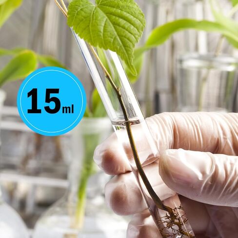 30 قطعة من أنابيب اختبار بلاستيكية شفافة سعة 15 مل لنشر النباتات، مزهريات الزهور المائية، أنابيب سفلية مستديرة للتجارب العلمية، تخزين خرز الحلوى، ديكور جدار المكتب المنزلي (5.9 بوصة، 0.63 بوصة قطر) in Kuwait