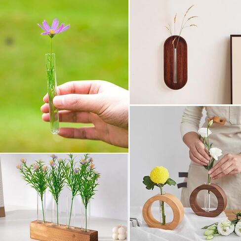 30 قطعة من أنابيب اختبار بلاستيكية شفافة سعة 15 مل لنشر النباتات، مزهريات الزهور المائية، أنابيب سفلية مستديرة للتجارب العلمية، تخزين خرز الحلوى، ديكور جدار المكتب المنزلي (5.9 بوصة، 0.63 بوصة قطر) in Kuwait