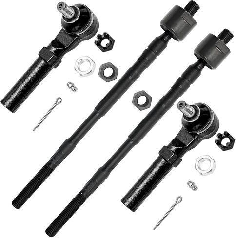 Detroit Axle - Front 4pc Tie Rods for 2016-2023 Subaru Crosstrek 2014-2018 Forester, 4 Inner and Outer Tie Rod Ends Replacement in Saudi Arabia
