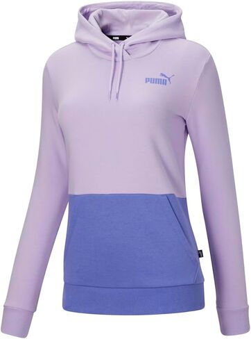 PUMA Womens Essentials Colorblock Hoodie Casual Outerwear Casual Hoodie - Purple in Saudi Arabia