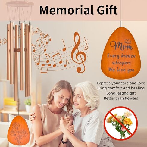 Gifts for Mom, 35'' Moms Wind Chimes, Thanksgiving Mother's Day Christmas Valentines Day Gift for Mom, Mother Birthday Gift from Daughter Son, Love Reminder Gifts in Saudi Arabia