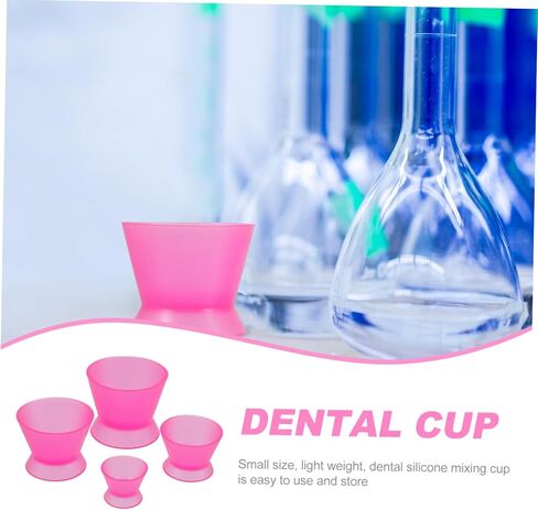 4-Pack Dental Silicone Mixing Cups Small Self-Coagulation Lab Mixing Cups Reusable Oral for Dental Use in Saudi Arabia