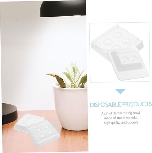 OUNONA 20Pcs Dappen Dish Mixing Bowl Set Nonstick Disposable Oral Cup for Multi-Grid Mixing Cups for Dentists and Practices in Saudi Arabia