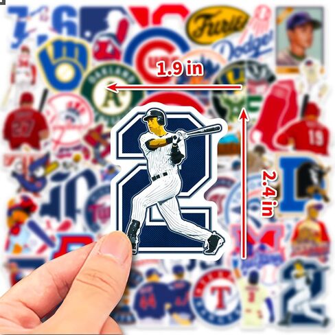Team Stickers, 50 PCS Waterproof Vinyl Decals, Baseball Theme for Water Bottles Laptops Scrapbooks in Saudi Arabia