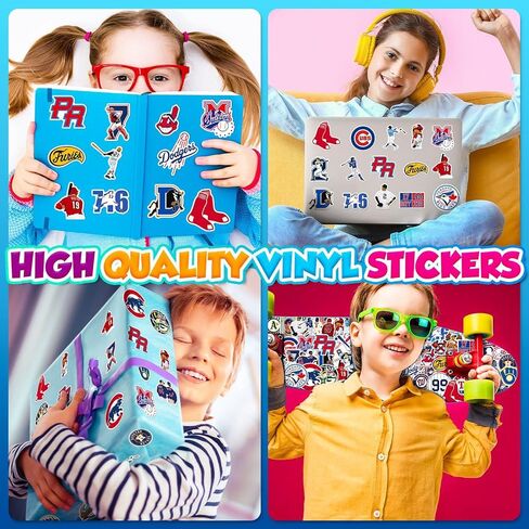 Team Stickers, 50 PCS Waterproof Vinyl Decals, Baseball Theme for Water Bottles Laptops Scrapbooks in Saudi Arabia