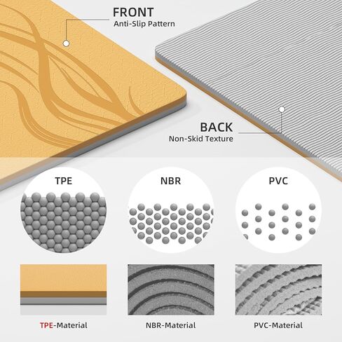Extra Wide Thick Yoga Mat for Women and Men 76"x 40"x 10mm TPE Exercise Mat, Large-sized Non-slip Gym Yoga Mat,Workout mat,Pilates in Saudi Arabia