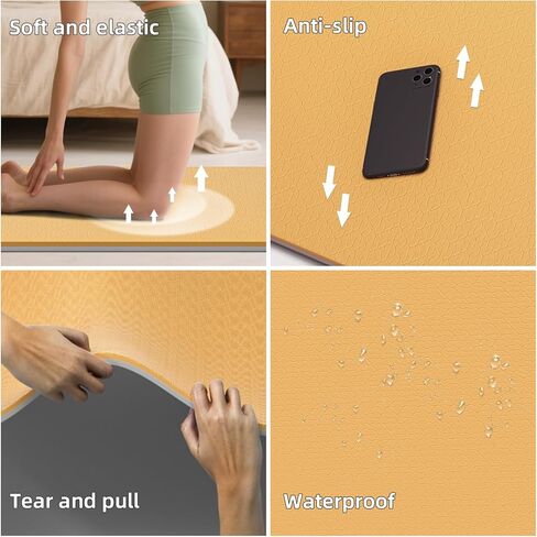Extra Wide Thick Yoga Mat for Women and Men 76"x 40"x 10mm TPE Exercise Mat, Large-sized Non-slip Gym Yoga Mat,Workout mat,Pilates in Saudi Arabia