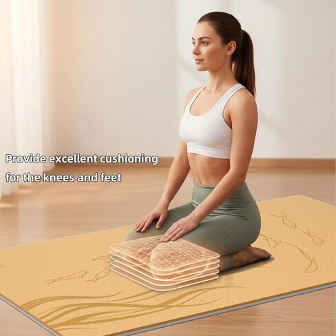 Extra Wide Thick Yoga Mat for Women and Men 76"x 40"x 10mm TPE Exercise Mat, Large-sized Non-slip Gym Yoga Mat,Workout mat,Pilates in Saudi Arabia