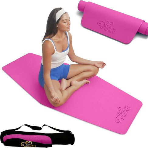 سجادة اليوجا من سلسلة شانتي دايموند - شكل ماسي لتوسيع ممارستك، سطح UltraGrip، بطانة عالية الكثافة لليوجا والبيلاتيس والتمدد واللياقة البدنية المنزلية. in Saudi Arabia