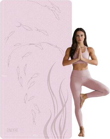 Extra Wide Thick Yoga Mat for Women and Men 76"x 40"x 10mm TPE Exercise Mat, Large-sized Non-slip Gym Yoga Mat,Workout mat,Pilates in Saudi Arabia