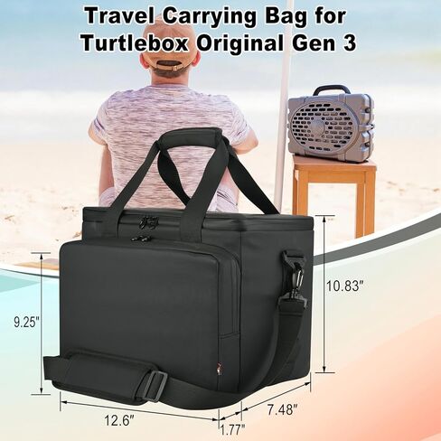 TXEsign Speaker Carrying Bag Compatible with Turtlebox Original Gen 3, All-Round Protection Portable Tote Bag Water-Resistant Storage Case with Shoulder Strap and Handle in Kuwait