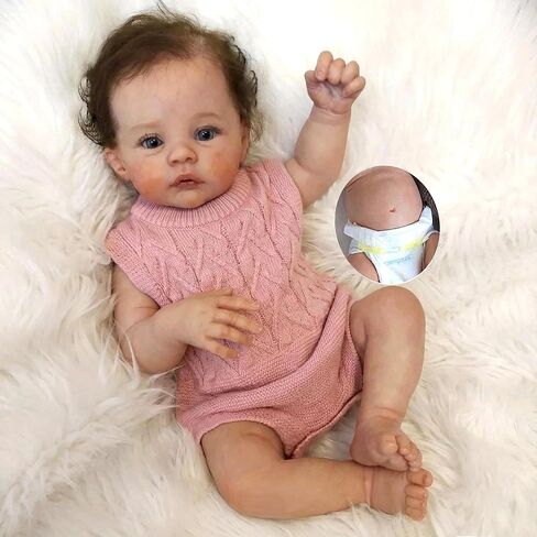Zero PAM Reborn Baby Baby Dolls Silicone كامل الجسم ، دمية طفل واقعية ، 18 بوصة صحيحة من الناحية التشريحية ، دمية حقيقية ، تبدو دمى من جديد للحياة مع الملحقات in Kuwait