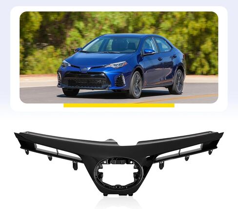 PENSUN Front Bumper Upper and Lower Grilles Fit for Toyota Corolla SE XSE 2017 2018 2019, Black Front Bumper Grill Assembly in Kuwait