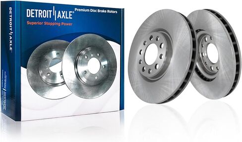 Detroit Axle - Front 2pc Brake Rotors for Hyundai 07-09 Entourage, 06-14 Kia Sedona, 2 Disc Brake Rotors 2006 2007 2008 2009 2010 2011 2012 2013 2014 Replacement in Kuwait