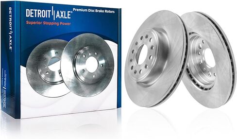 Detroit Axle - Front 2pc Brake Rotors for Hyundai 07-09 Entourage, 06-14 Kia Sedona, 2 Disc Brake Rotors 2006 2007 2008 2009 2010 2011 2012 2013 2014 Replacement in Kuwait
