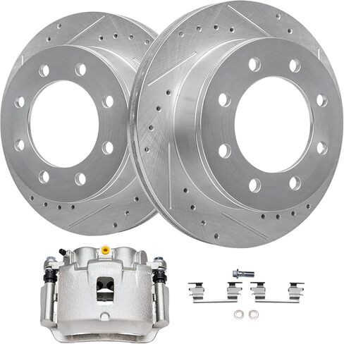 Detroit Axle - Front 2pc Brake Rotors for Hyundai 07-09 Entourage, 06-14 Kia Sedona, 2 Disc Brake Rotors 2006 2007 2008 2009 2010 2011 2012 2013 2014 Replacement in Kuwait