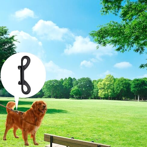 قطعتان من أزرار كبس مزدوجة الأطراف، مشبك معدني من سبائك الزنك مقاس 10.16 سم، خطافات سوداء مزدوجة الأطراف لمقود الكلاب الأليفة، حامل المفاتيح، حلقة تسلق، المنزل، المزرعة. in Kuwait