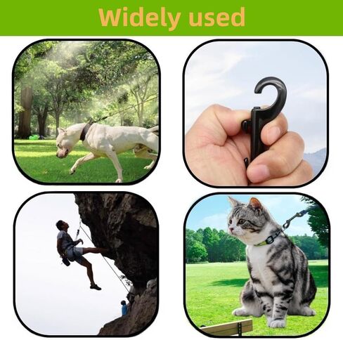 قطعتان من أزرار كبس مزدوجة الأطراف، مشبك معدني من سبائك الزنك مقاس 10.16 سم، خطافات سوداء مزدوجة الأطراف لمقود الكلاب الأليفة، حامل المفاتيح، حلقة تسلق، المنزل، المزرعة. in Kuwait