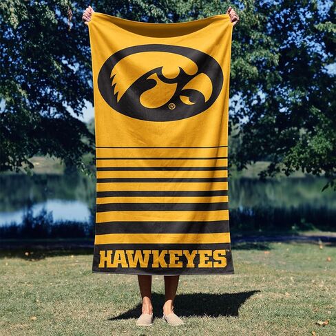 Northwest Iowa Hawkeyes NCAA Striped Jacquard Beach Towel 36 x 72 Inches in Saudi Arabia
