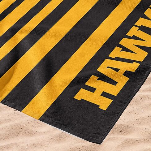 Northwest Iowa Hawkeyes NCAA Striped Jacquard Beach Towel 36 x 72 Inches in Saudi Arabia