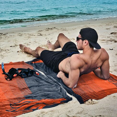 منشفة الشاطئ Northwest Denver Broncos NFL Progression Jacquard Beach مقاس 36 × 72 بوصة in Saudi Arabia