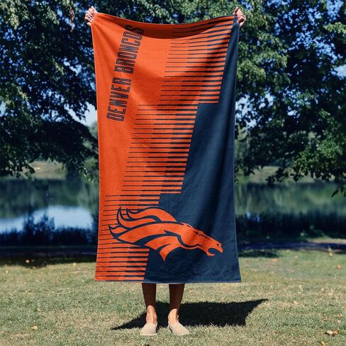 منشفة الشاطئ Northwest Denver Broncos NFL Progression Jacquard Beach مقاس 36 × 72 بوصة in Saudi Arabia