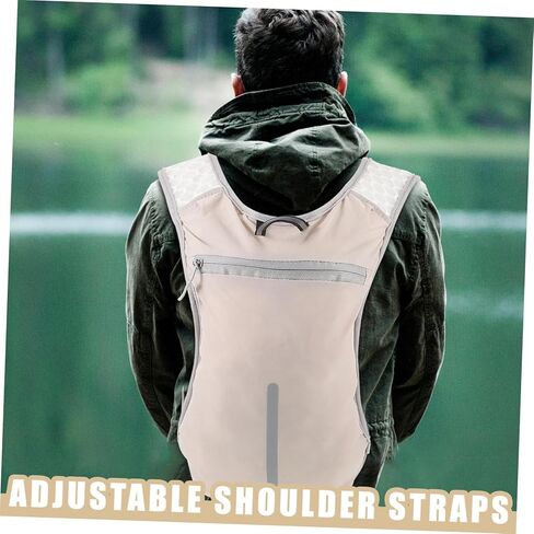 POPETPOP Running Water Bottle Vest Breathable Hydration Backpack with Adjustable Straps for Outdoor Sports Hiking and Cycling Lightweight and Reflective for Enhanced Safety in Saudi Arabia