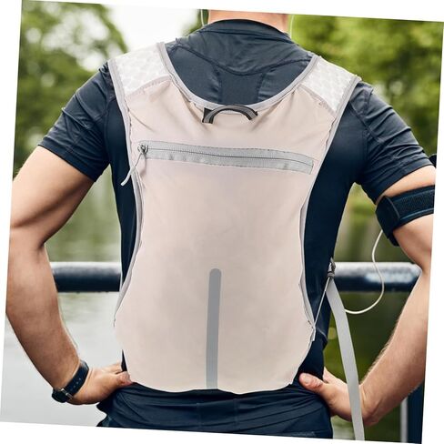 POPETPOP Running Water Bottle Vest Breathable Hydration Backpack with Adjustable Straps for Outdoor Sports Hiking and Cycling Lightweight and Reflective for Enhanced Safety in Saudi Arabia