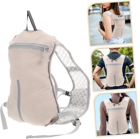 POPETPOP Running Water Bottle Vest Breathable Hydration Backpack with Adjustable Straps for Outdoor Sports Hiking and Cycling Lightweight and Reflective for Enhanced Safety in Saudi Arabia