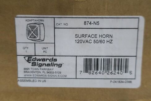 EDWARDS SIGNALING 874-N5 Surface Horn 120V-AC D588926 in Saudi Arabia